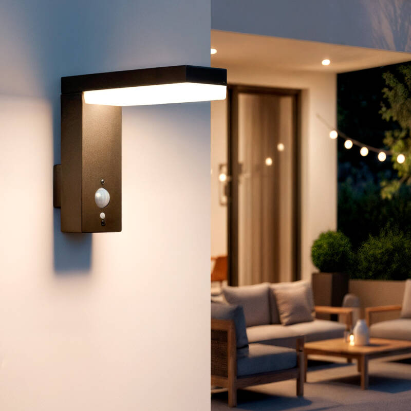 URSVAVO solar buitenwandlamp zwart, afbeelding 5